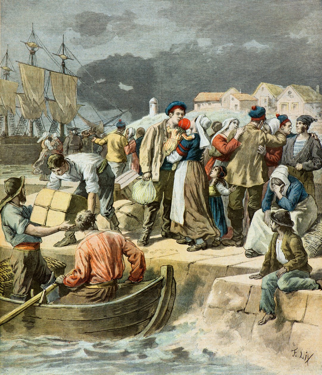 Avresa för bretonska fiskare av Frederic Theodore Lix