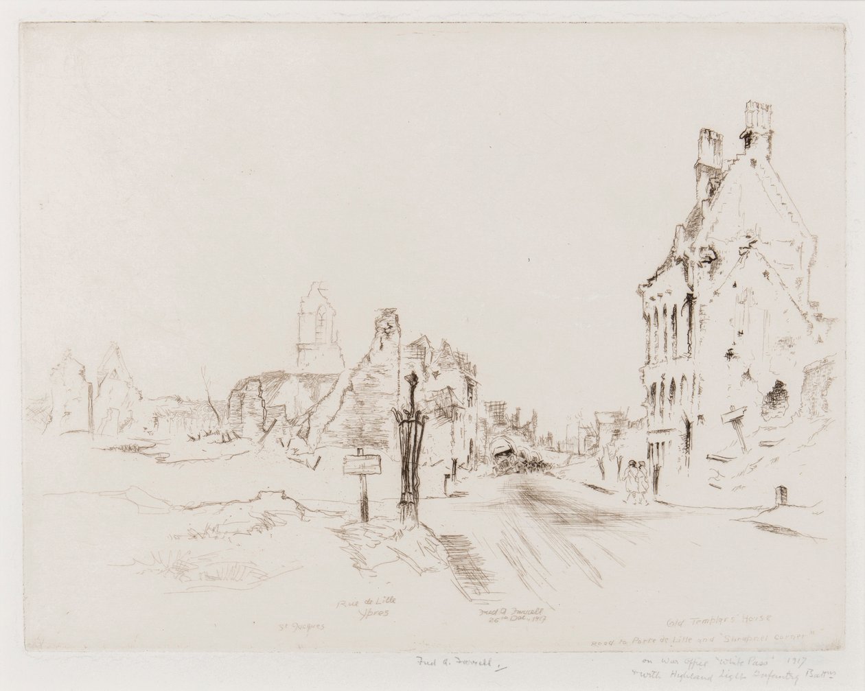 Ypres, 26 december 1917 (torrpunkt) av Frederick Arthur Farrell