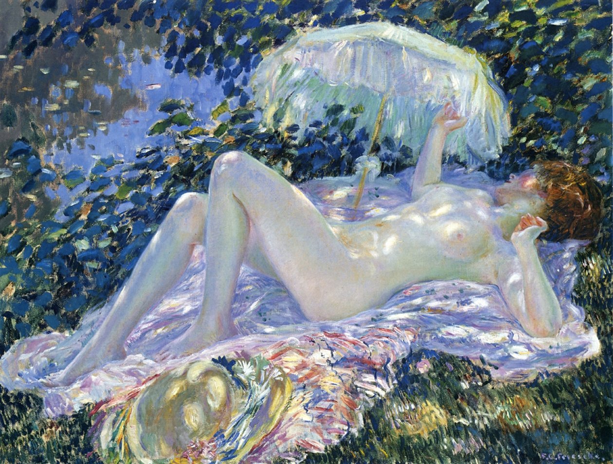 Sola, ca 1913 av Frederick Carl Frieseke