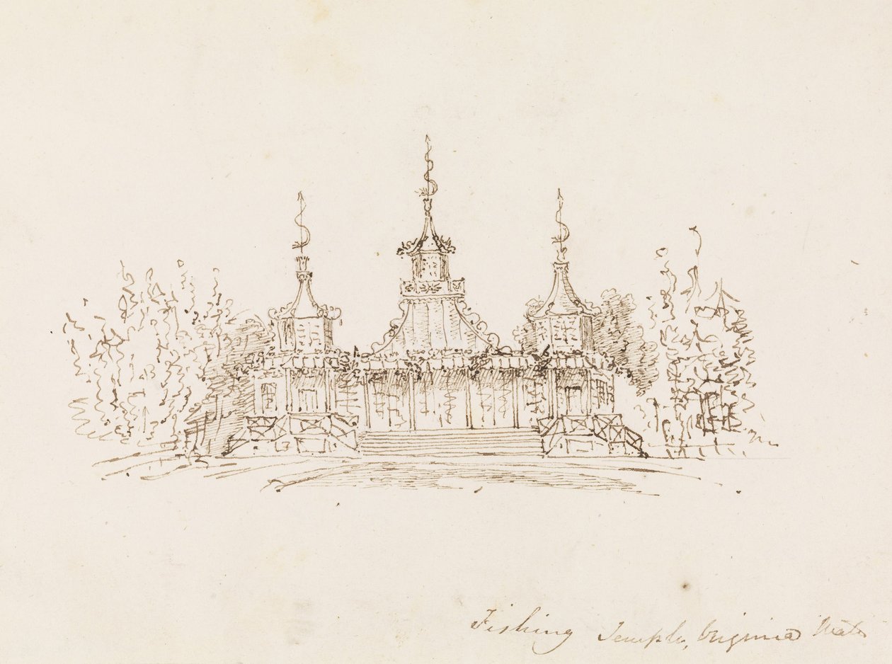 Fisketemplet, Virginia Water av Frederick Crace