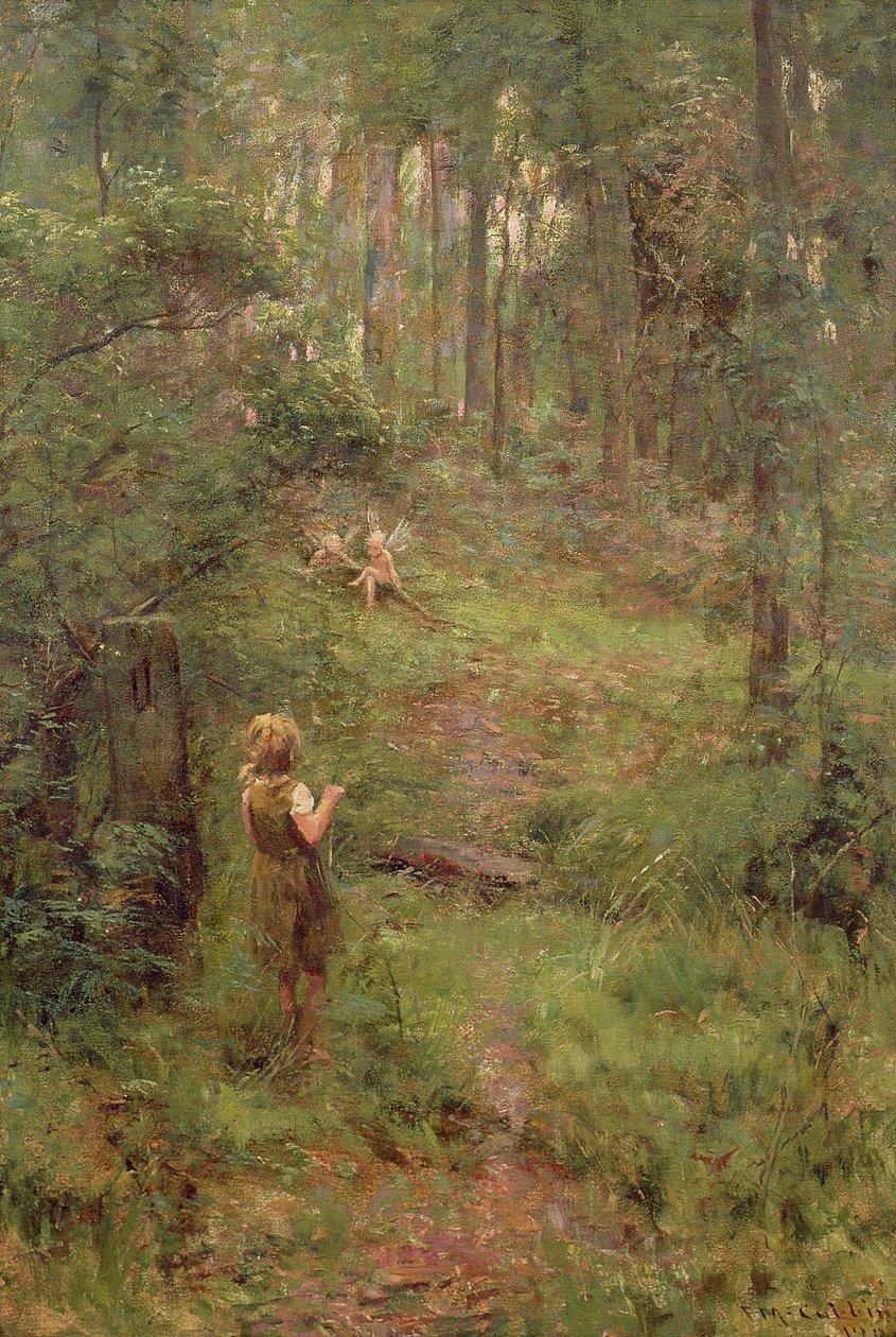 Vad den lilla flickan såg i busken, 1904 av Frederick McCubbin