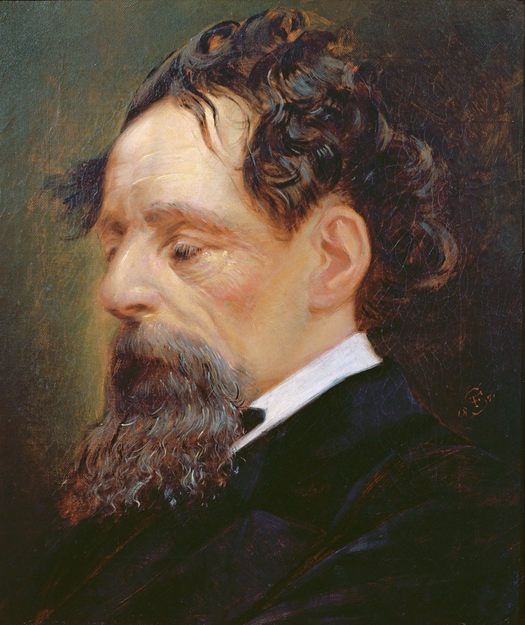 Porträtt av Charles Dickens (1812-70) 1871 av Frederick Sargent