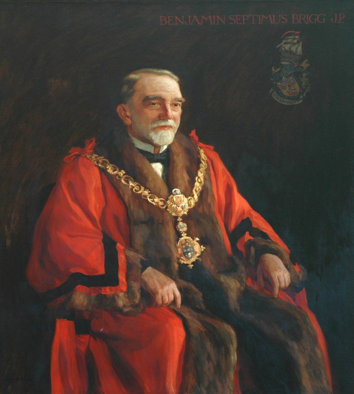 Benjamin Septimus Brigg, förste borgmästare i Keighley av Frederick Stead