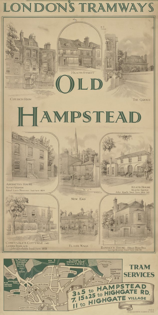 Old Hampstead, Spårvagnstrafik av Frederick Adcock