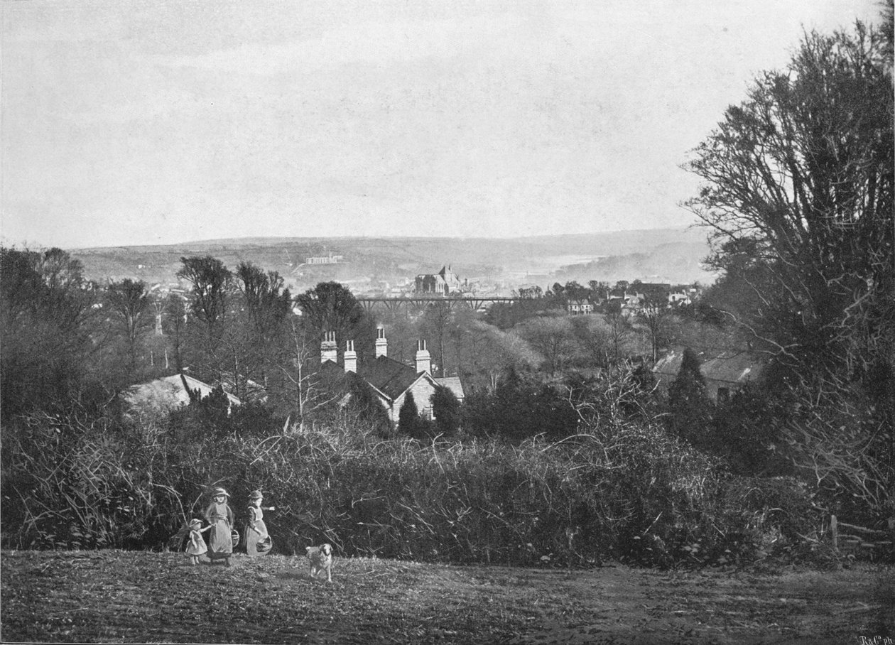 Truro, från Kenwyn, c1896 av Frederick Argall