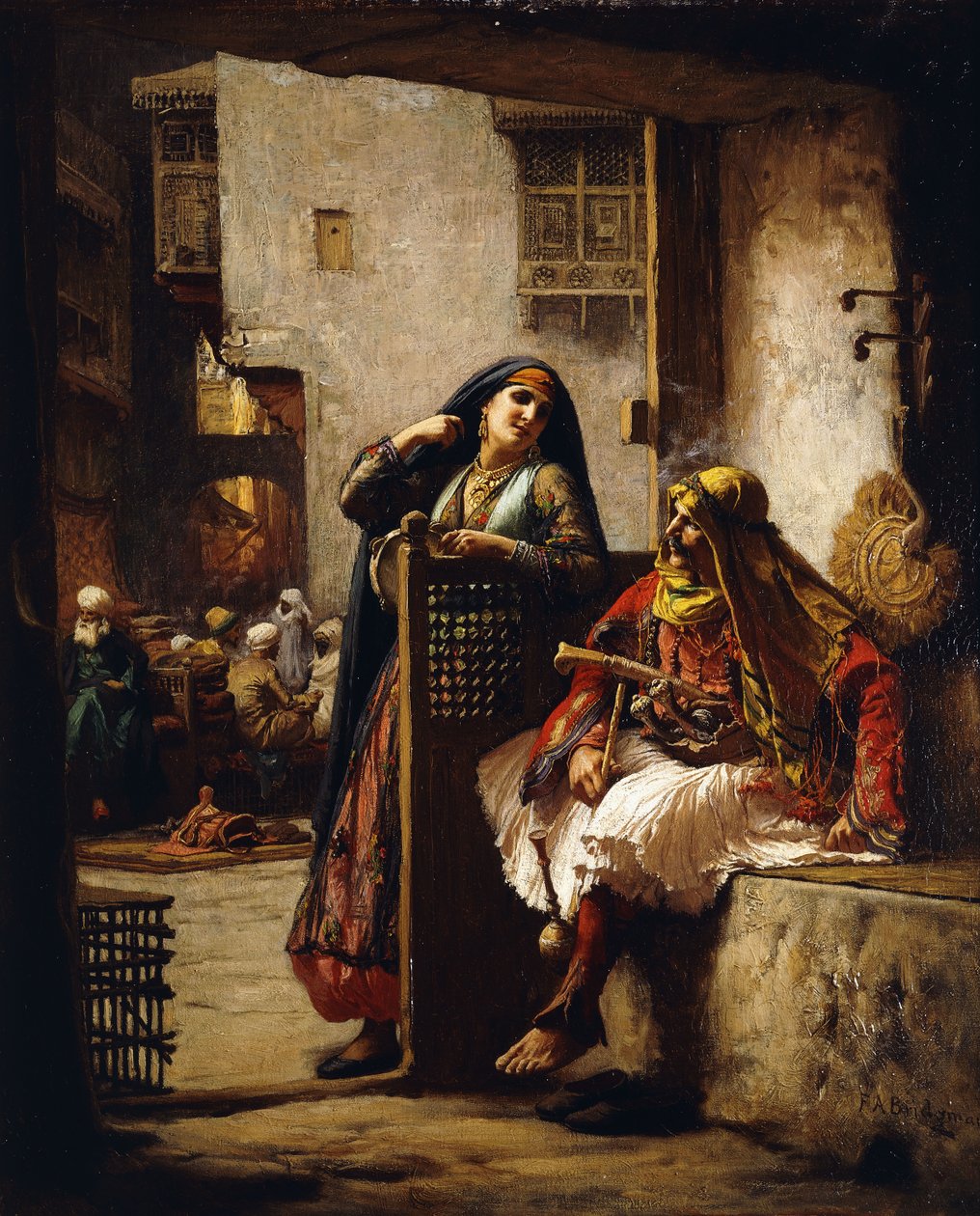 Ett besök av hövdingen, av Frederick Arthur Bridgman