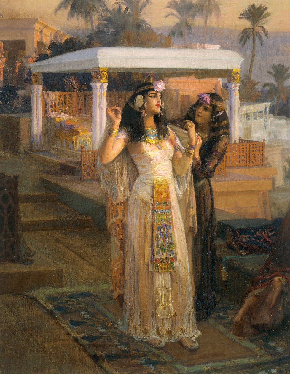 Cleopatra på Terraces of Philae av Frederick Arthur Bridgman