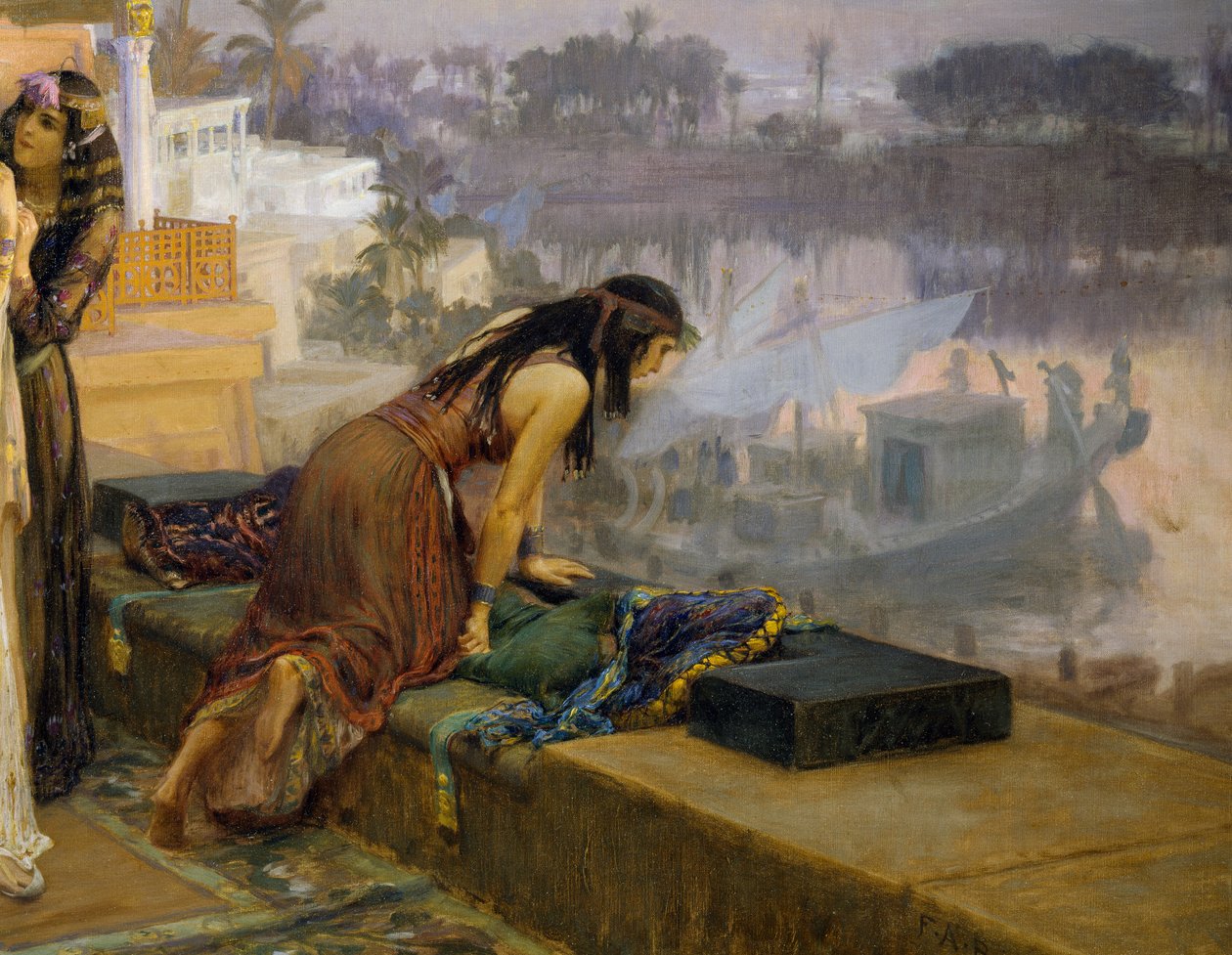 Cleopatra på terrasserna i Philae av Frederick Arthur Bridgman