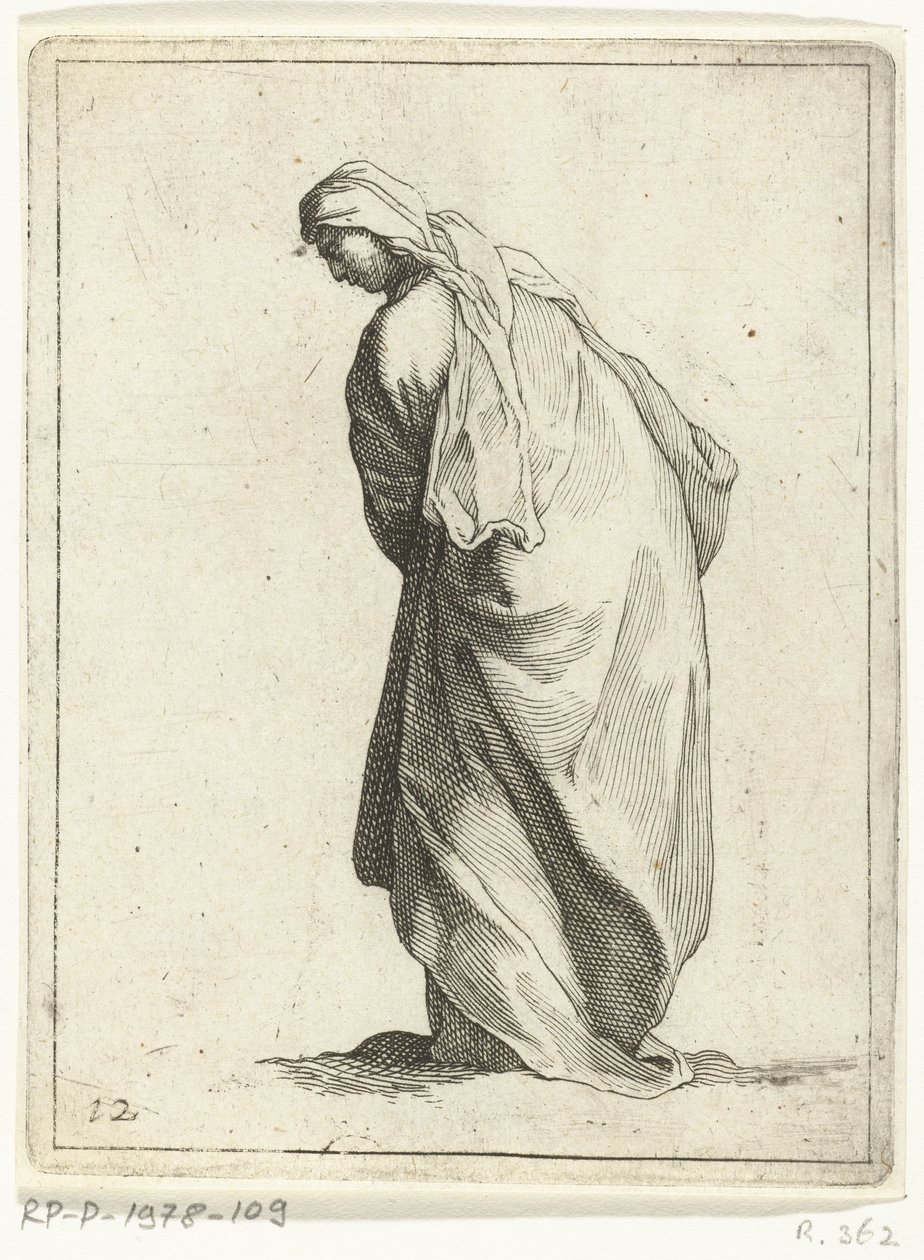 löpande kvinna 15 små figurer (serietitel) av Frederick Bloemaert