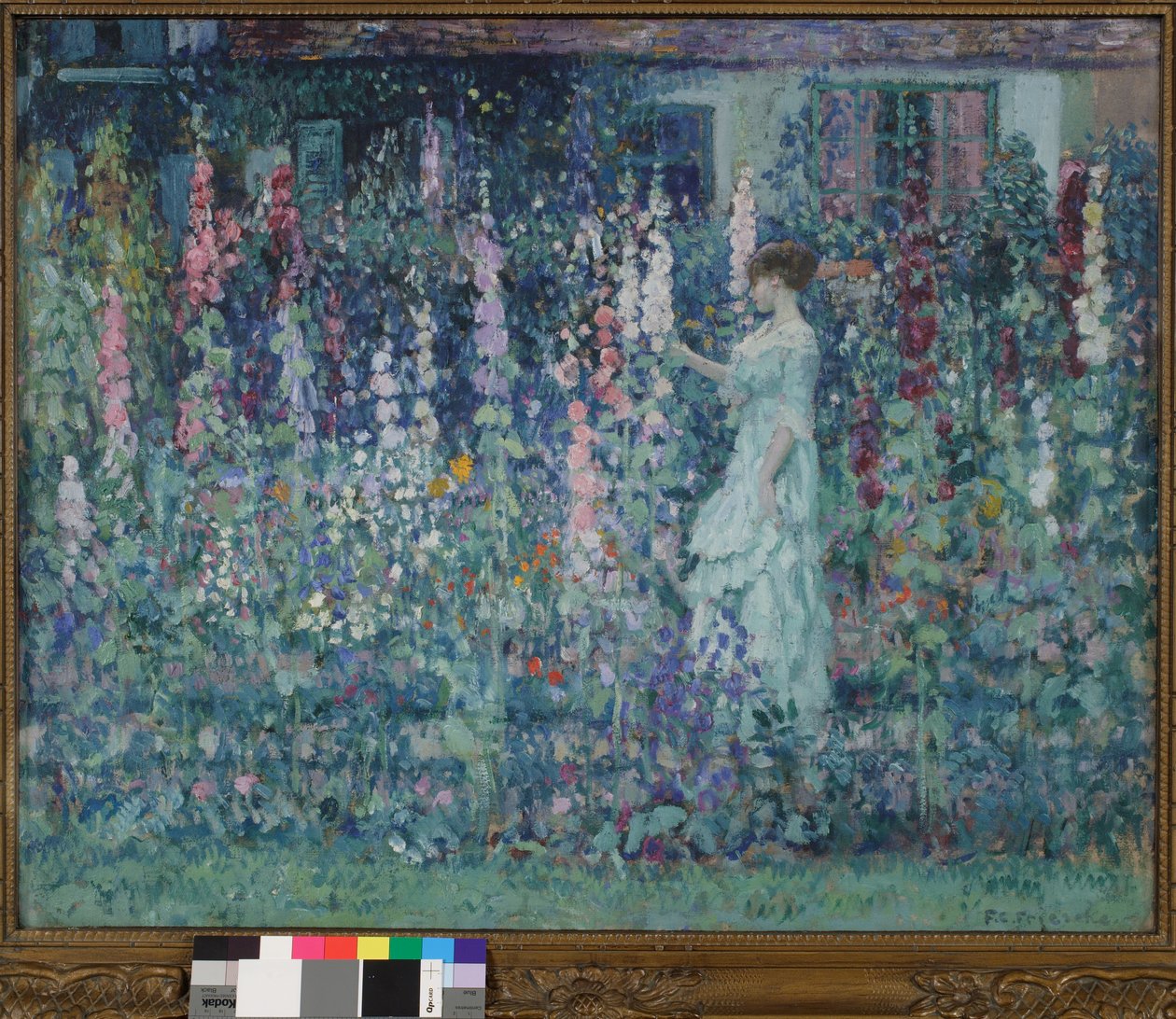 stockrosor av Frederick Carl Frieseke