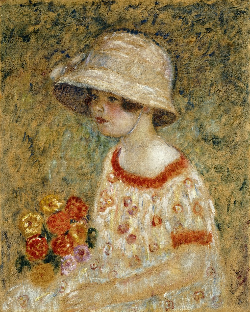 Porträtt av Frances Kilmer av Frederick Carl Frieseke