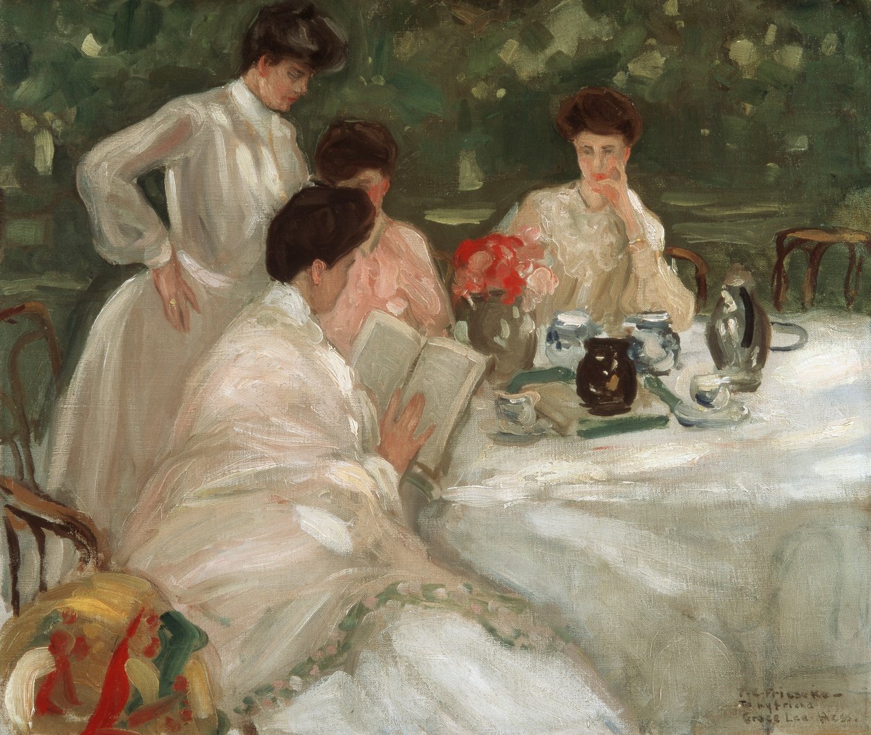 Te i trädgården av Frederick Carl Frieseke