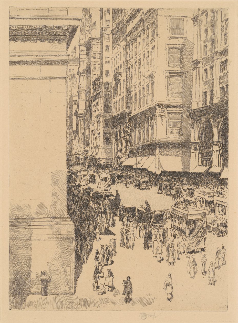 Fifth Avenue, middag, 1916. av Frederick Childe Hassam