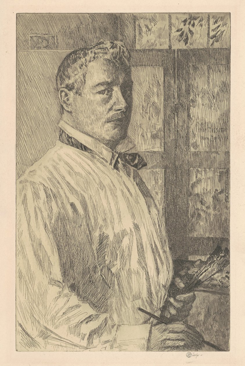 Självporträtt, 1916. av Frederick Childe Hassam