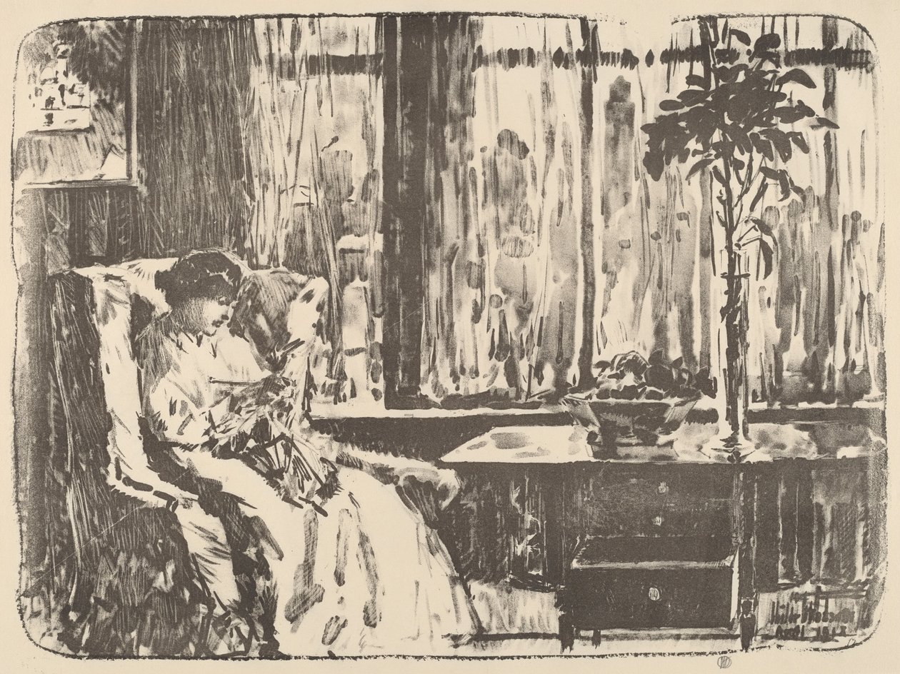広いカーテン、1918 年。スウェーデン語 av Frederick Childe Hassam