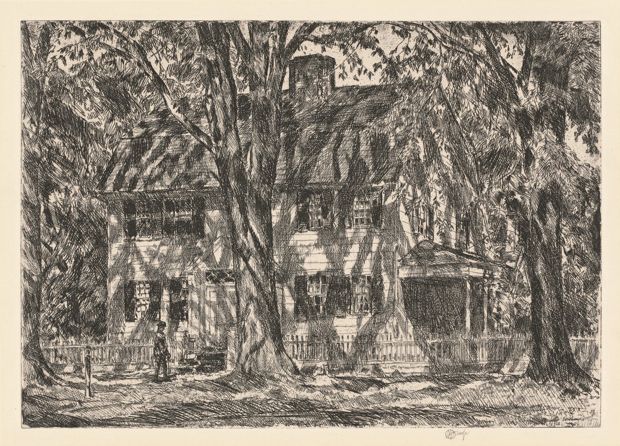 The Lion Gardiner House, Easthampton, 1920. av Frederick Childe Hassam