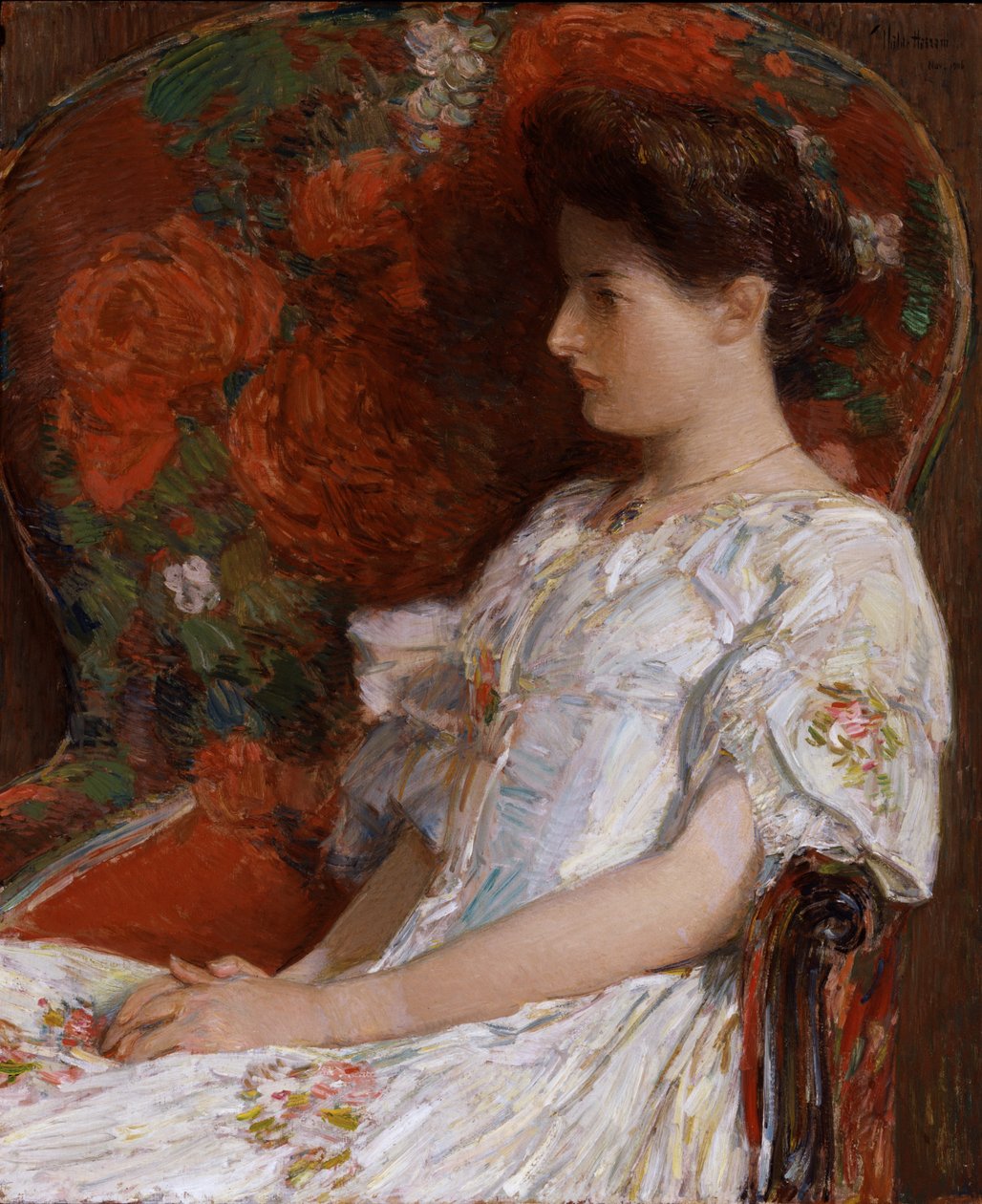 Den viktorianska stolen, 1906. av Frederick Childe Hassam