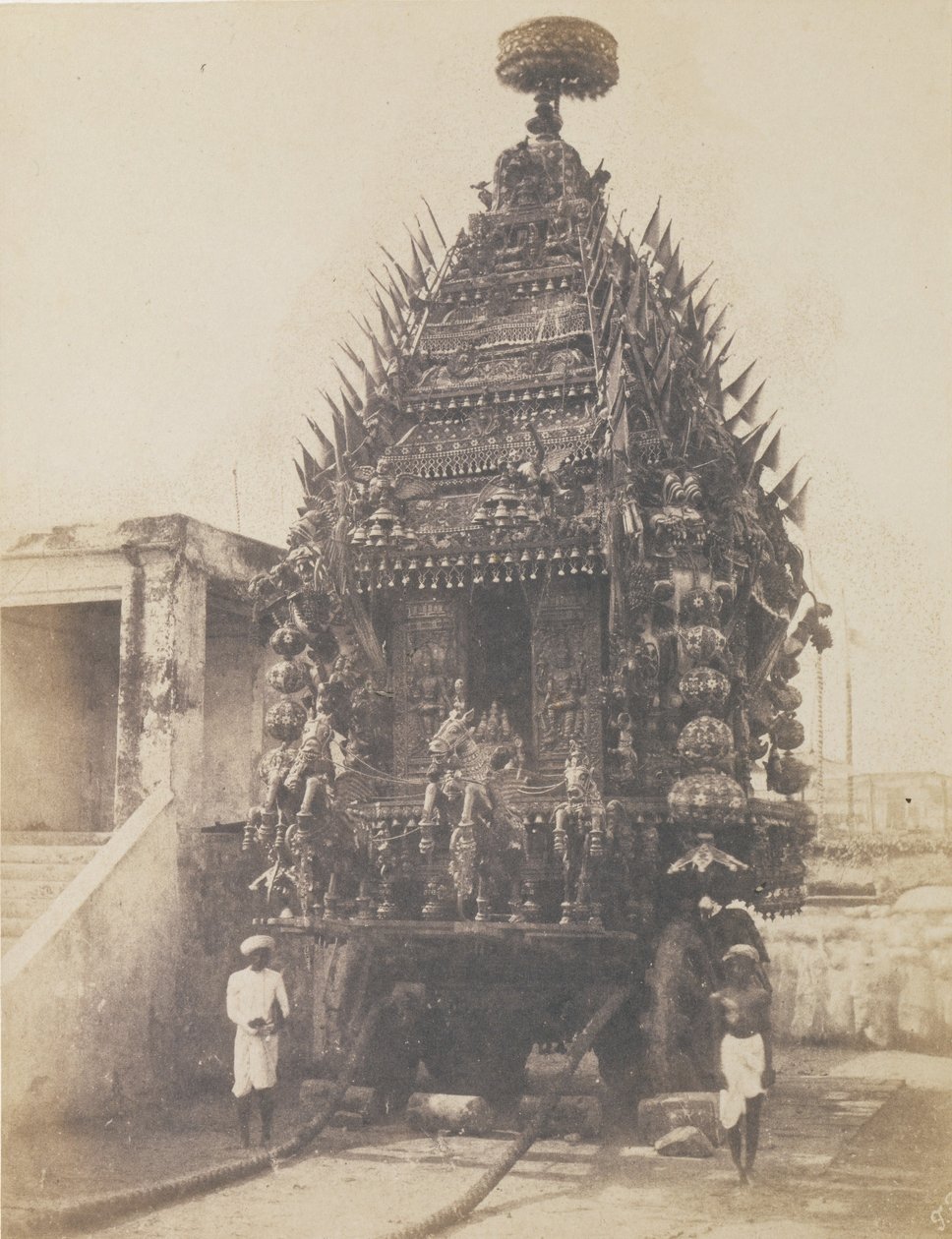 Juggernaut Car, Madras, 1850-talet. av Frederick Fiebig