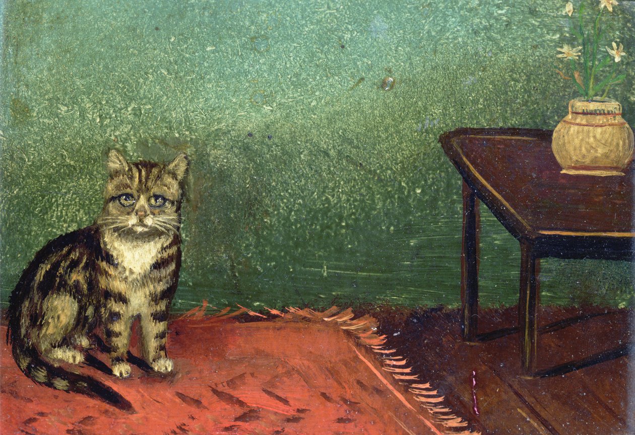 Katten satt på mattan av Frederick French
