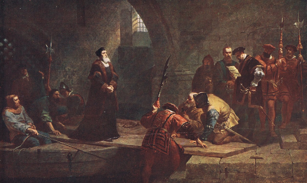 Cranmer vid Traitors Gate av Frederick Goodall