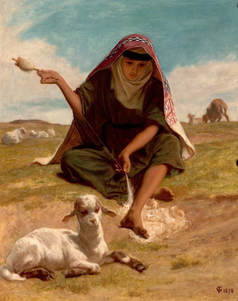 Distaffarbetaren, 1878 av Frederick Goodhall