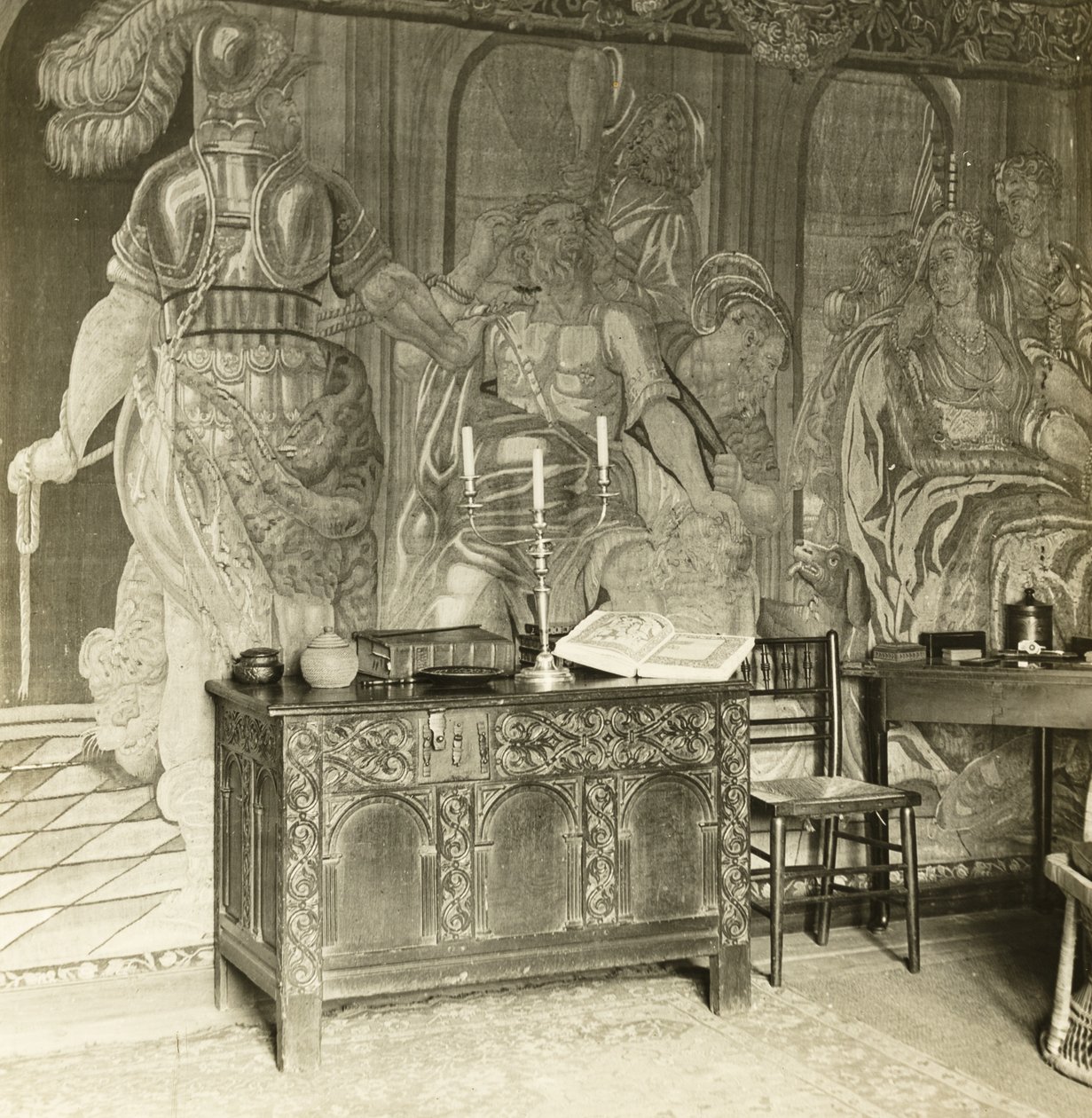 Kelmscott Manor: Tapestry Detaljer av Frederick H. Evans