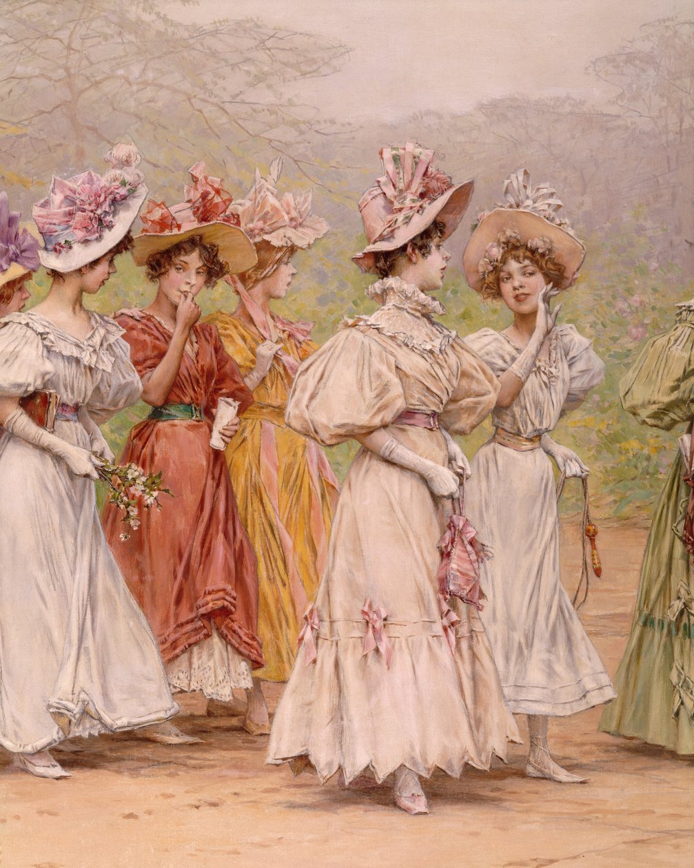 The Promenade (olja på duk) av Frederick Hendrick Kaemmerer