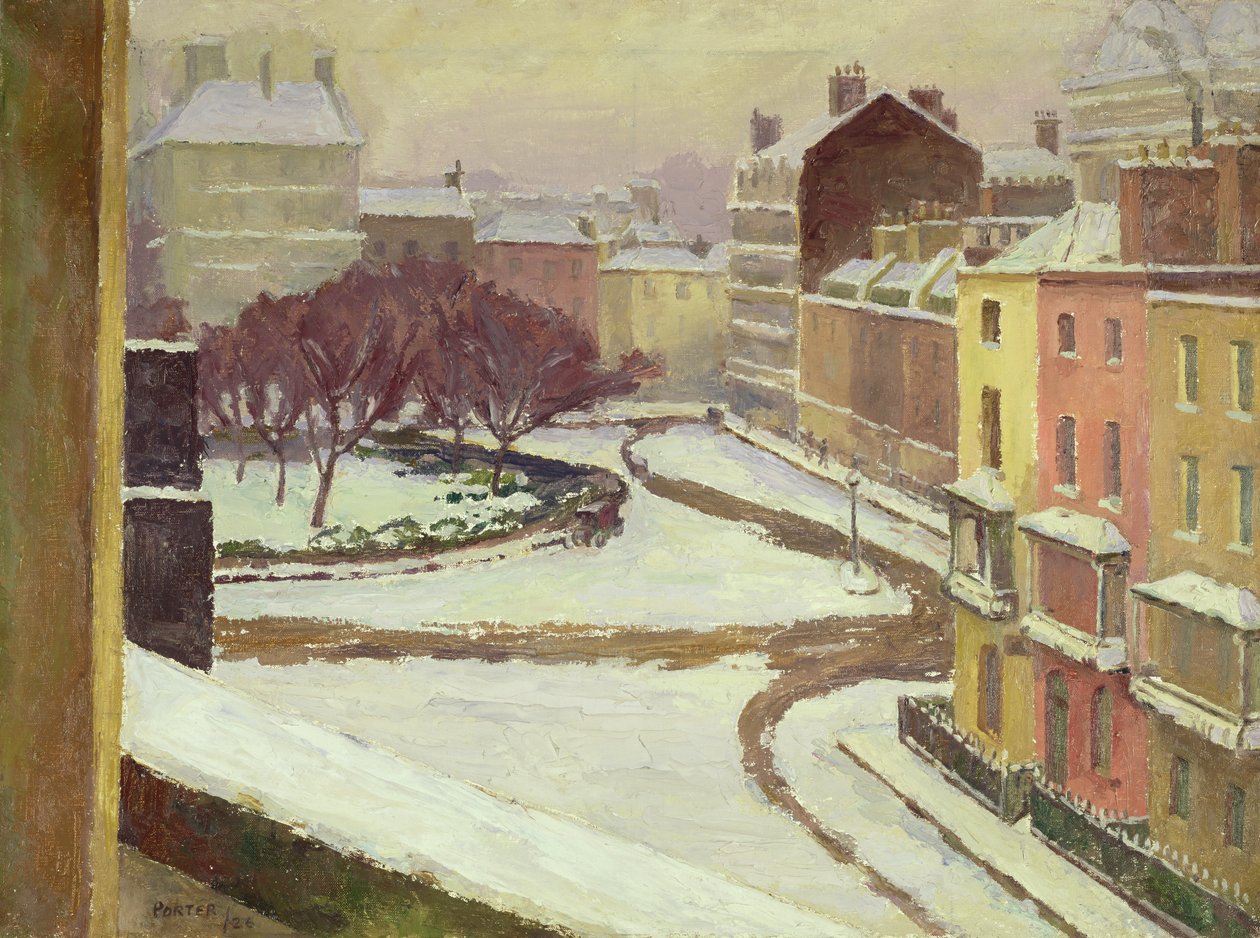 Snö på Hanover Square, London av Frederick James Porter