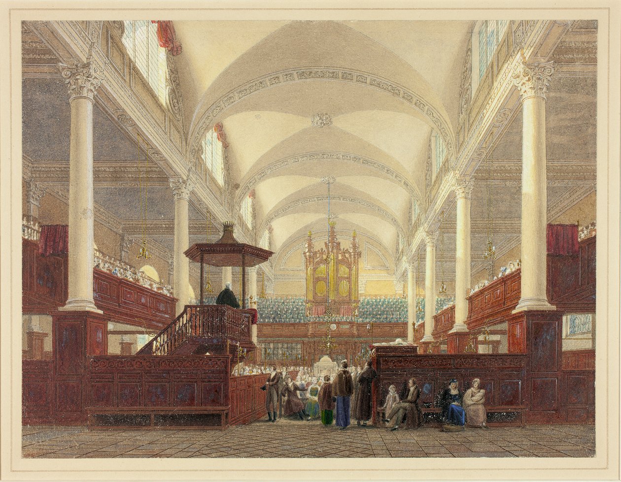 Inre av Christ Church av Frederick Mackenzie