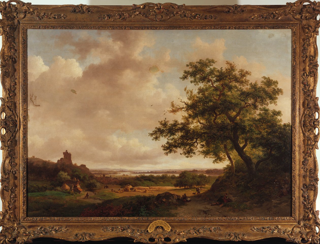 Utsikt över Maas, Holland, 1859 av Frederick Marianus Kruseman