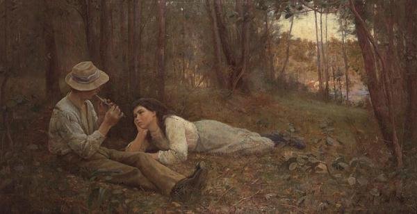 Flöjtspelaren av Frederick McCubbin
