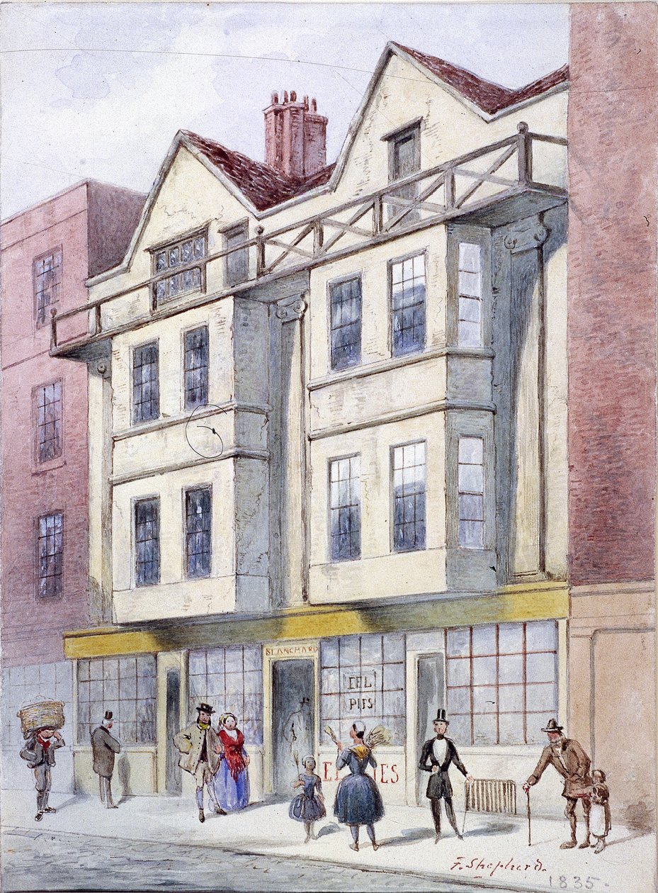 Fleet Street, London, 1835 av Frederick Napoleon Shepherd