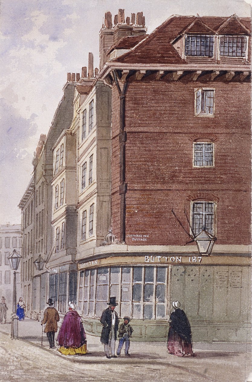 Fleet Street, London, c1845 av Frederick Napoleon Shepherd