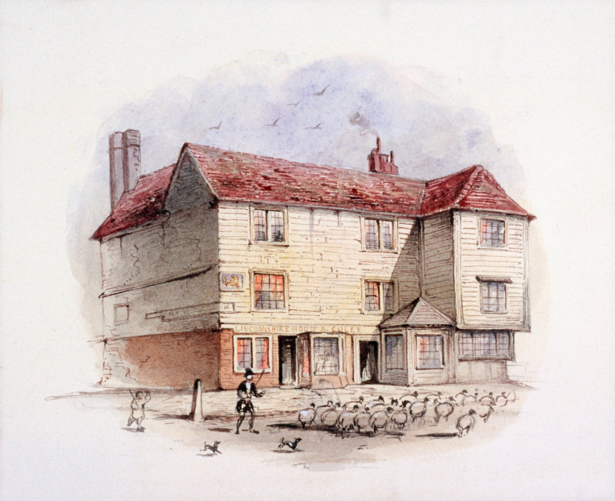 Islington Green, London, c1840 av Frederick Napoleon Shepherd