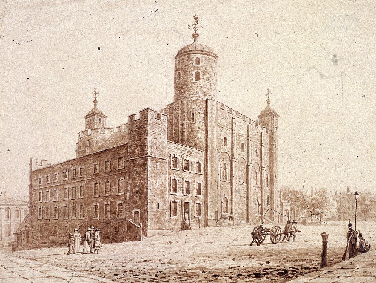 Tower of London, London, c1820 av Frederick Nash