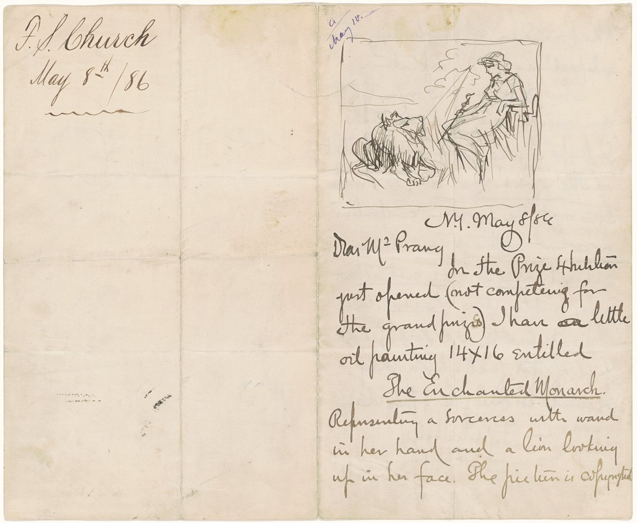 Studera efter "The Enchanted Monarch" av Frederick Stuart Church