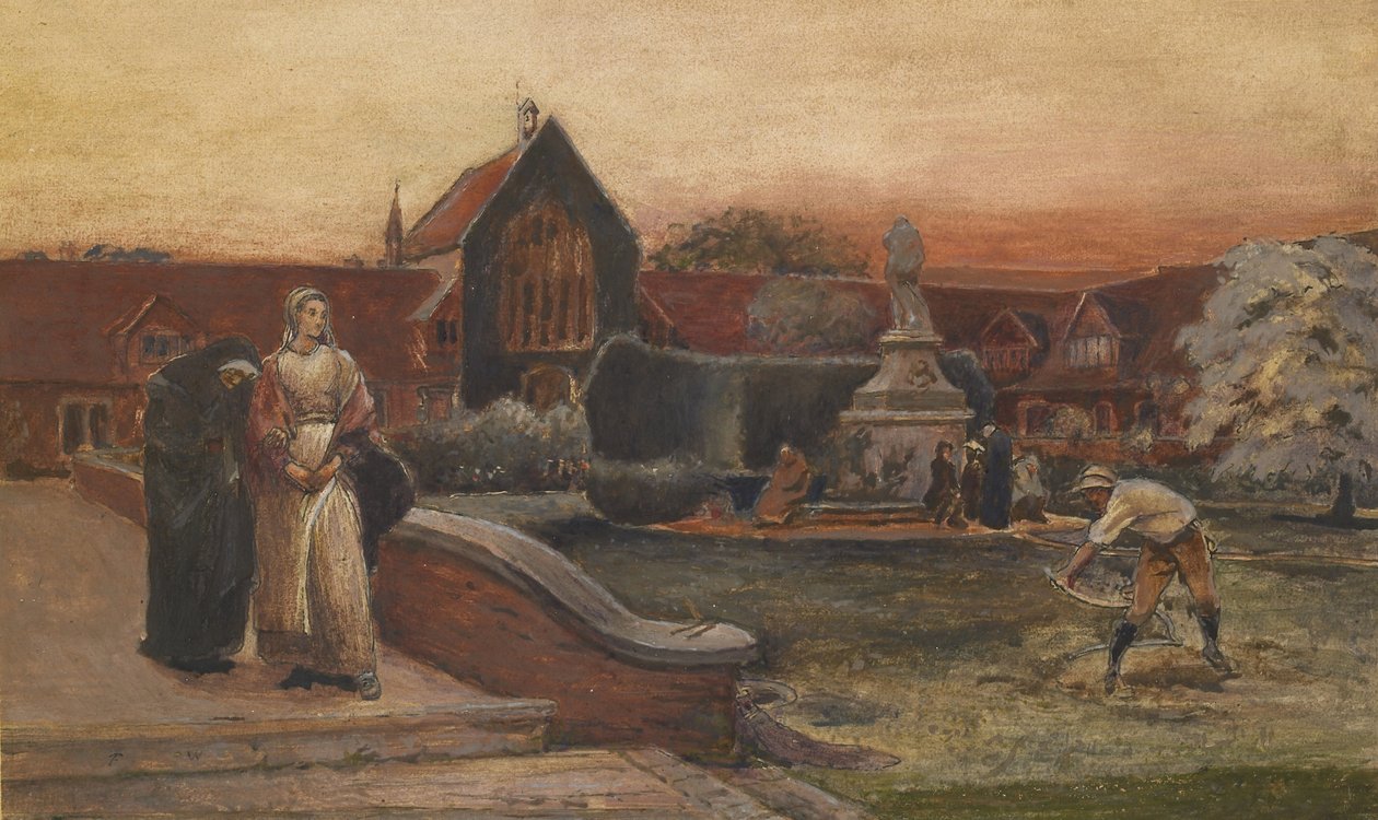 Studie för "The Harbour of Refuge av Frederick Walker