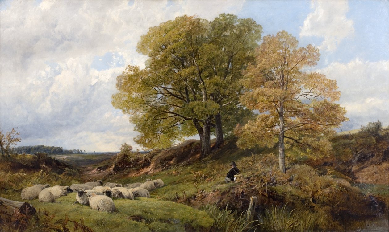 Skogsscen av Frederick William Hulme
