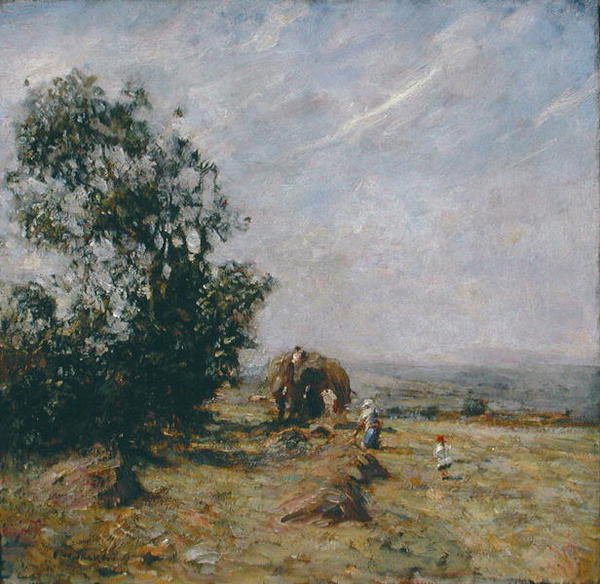 Skördeplats (olja ombord) av Frederick William Jackson