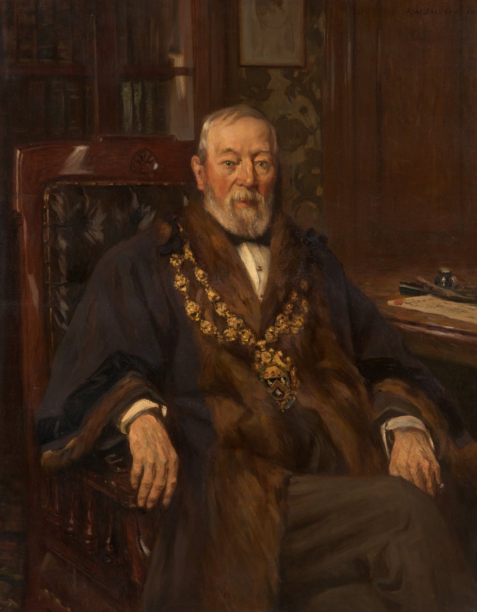 Porträtt av Abraham Crompton av Frederick William Jackson