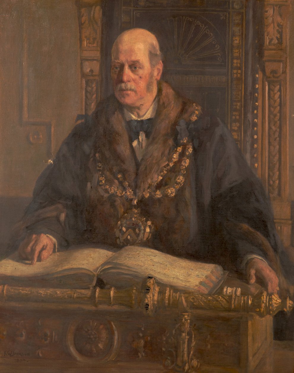 Porträtt av Alfred Waddington av Frederick William Jackson