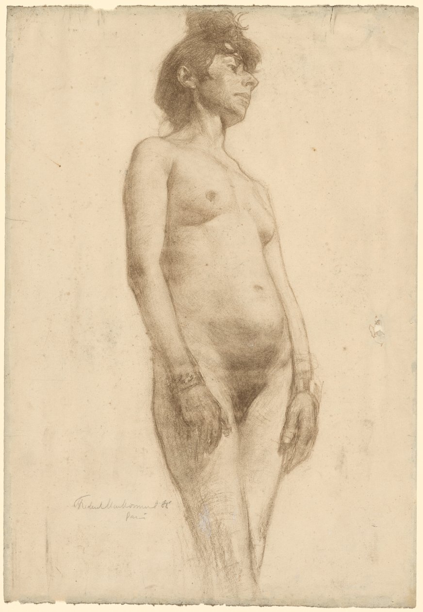 Naken kvinna stående, 1885. av Frederick William MacMonnies
