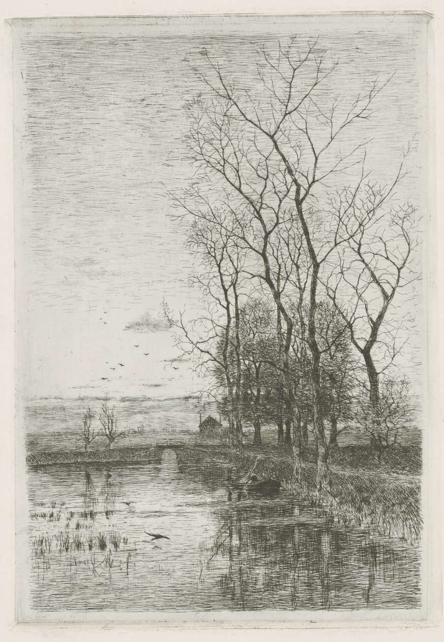 Den lilla bron av Fredericus Jacobus van Rossum du Chattel (signed by artist)