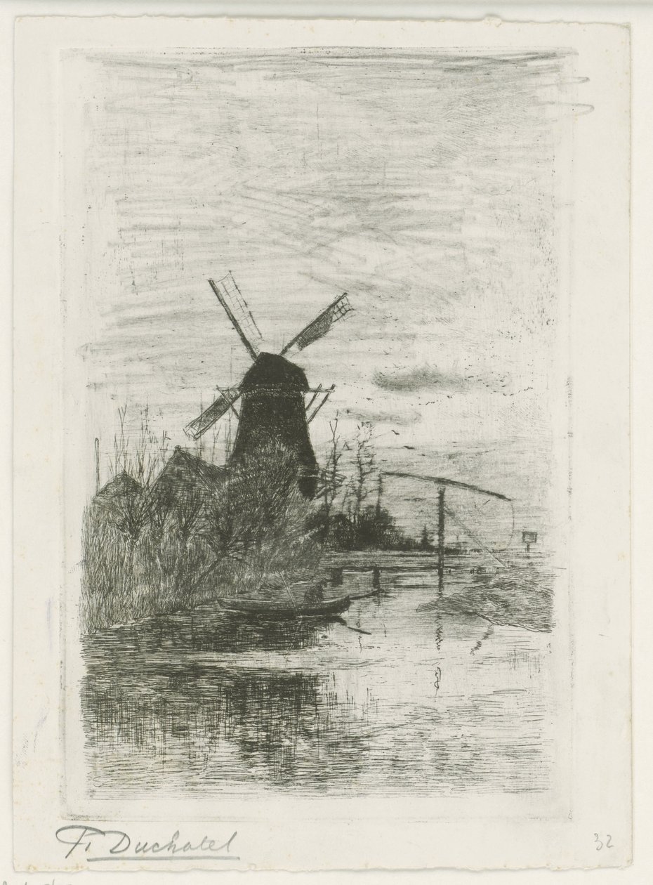 Fiskaren av Fredericus Jacobus van Rossum du Chattel (signed by artist)