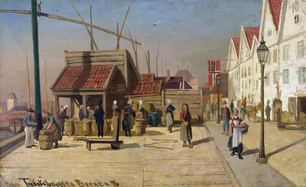 Tyska kajen, Bergen av Frederik Collett