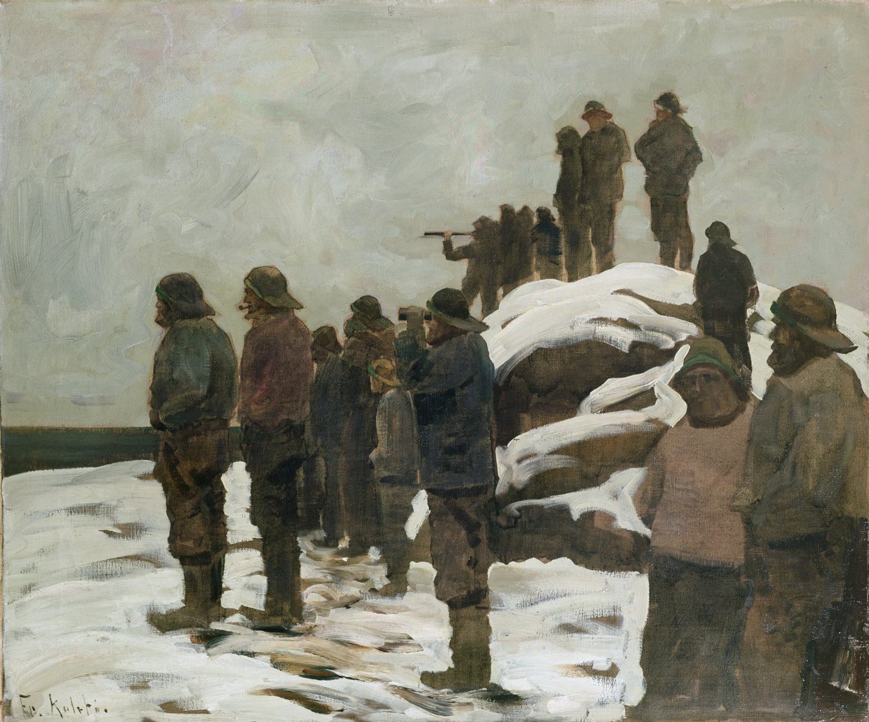 Fiskare (olja på duk) av Fredrik Kolstoe