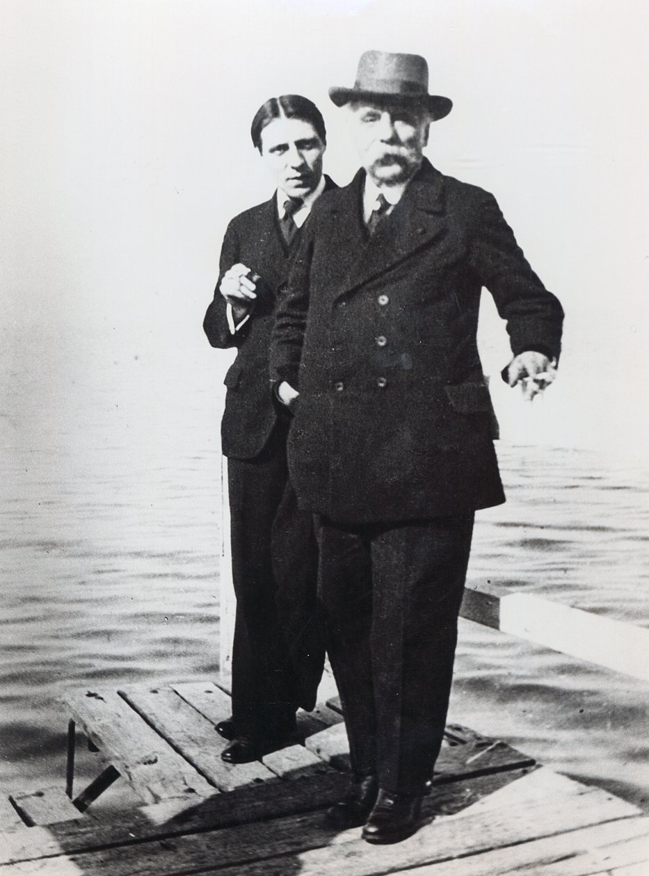 Alfred Cortot (1877-1962) och Gabriel Faure (1845-1924), tidigt 1900-tal av French Photographer
