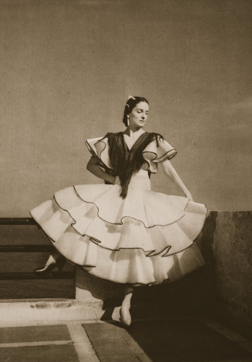 Ana Ricarda, från Grand Ballet de Monte-Carlo, 1949 (fotogravyr) av French Photographer