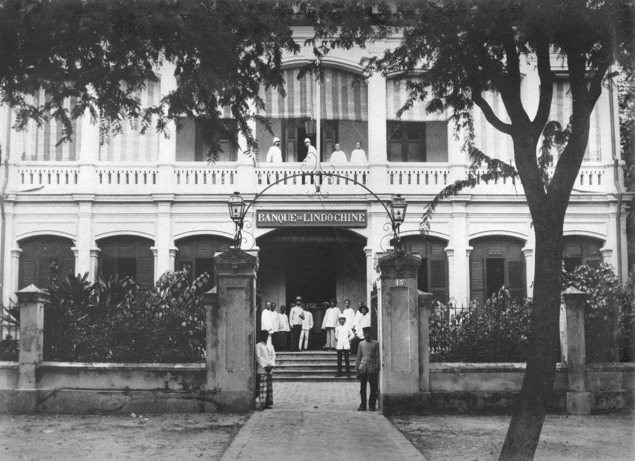 Bank of Indokina i Saigon, ca 1900 av French Photographer
