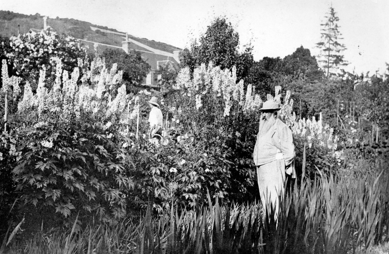 Claude Monet i Giverny, 1908 av French Photographer